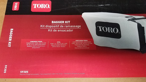 Toro 59305 Cloth Grass Bag 2009 FWD Lawn Mower 4664 Receptacle OEM