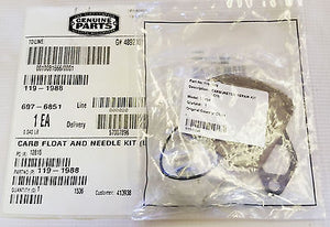 Toro 119-1988 Carburetor Float Bowl and Needle Repair Kit Genuine OEM