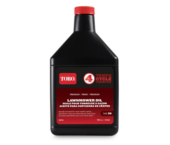 Toro SAE 30 4-Cycle Lawnmower Oil 18 Ounce Bottle (38916)